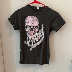 Cool Skull Graphic Kids Tee - Black